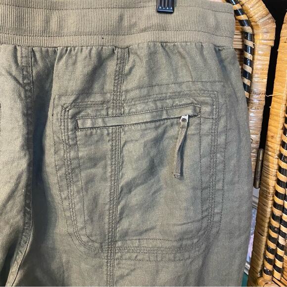 INC International Concepts 100% linen Green Joggers with Elastic Waistband - Picture 8 of 8